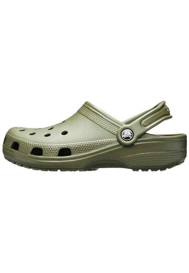 Crocs - Chodaki Classic U Army. Kolor: zielony. Materiał: syntetyk, materiał. Styl: sportowy