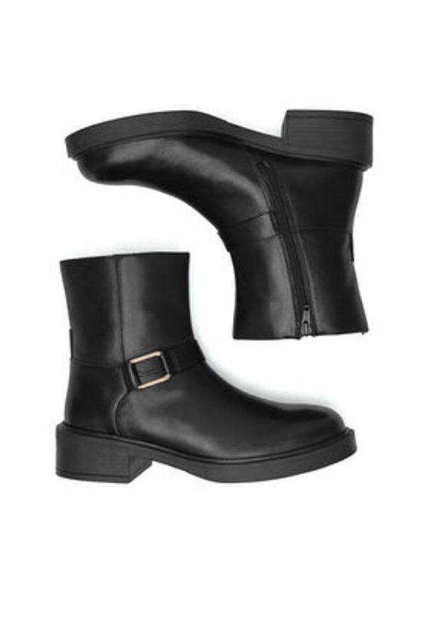 Sergio Bardi Botki WI32-E1060-02SB Czarny. Kolor: czarny. Materiał: skóra