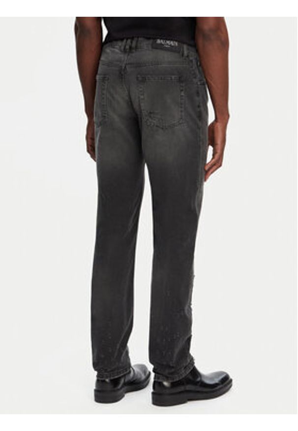 Balmain Jeansy DH1MI043DE68 Szary Regular Fit. Kolor: szary