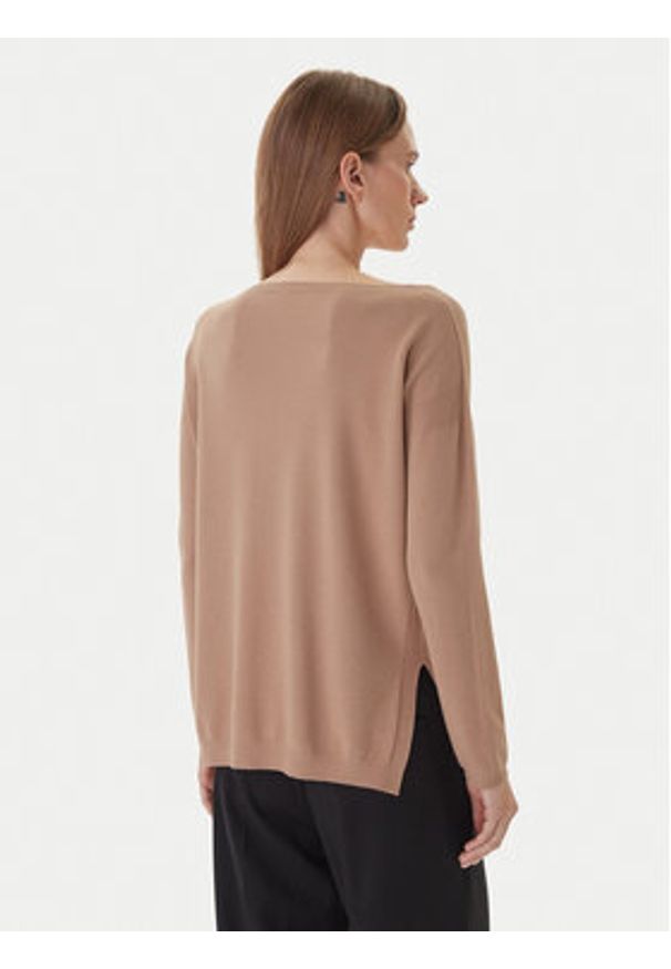 Kontatto Sweter 3M0800C Beżowy Regular Fit. Kolor: beżowy. Materiał: syntetyk