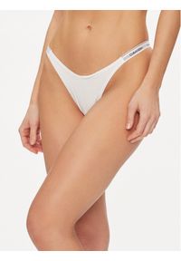 Calvin Klein Underwear Stringi 000QD5157E Biały. Kolor: biały. Materiał: bawełna #1
