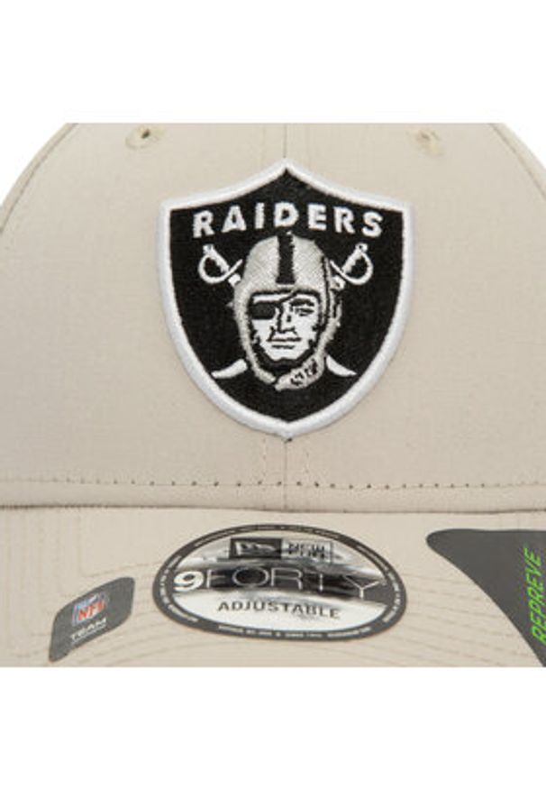 New Era Czapka z daszkiem Repreve 940 Raiders 60435235 Écru. Materiał: materiał