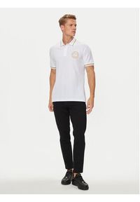 Versace Jeans Couture Polo 76GAGT02 Biały Regular Fit. Typ kołnierza: polo. Kolor: biały. Materiał: bawełna #3