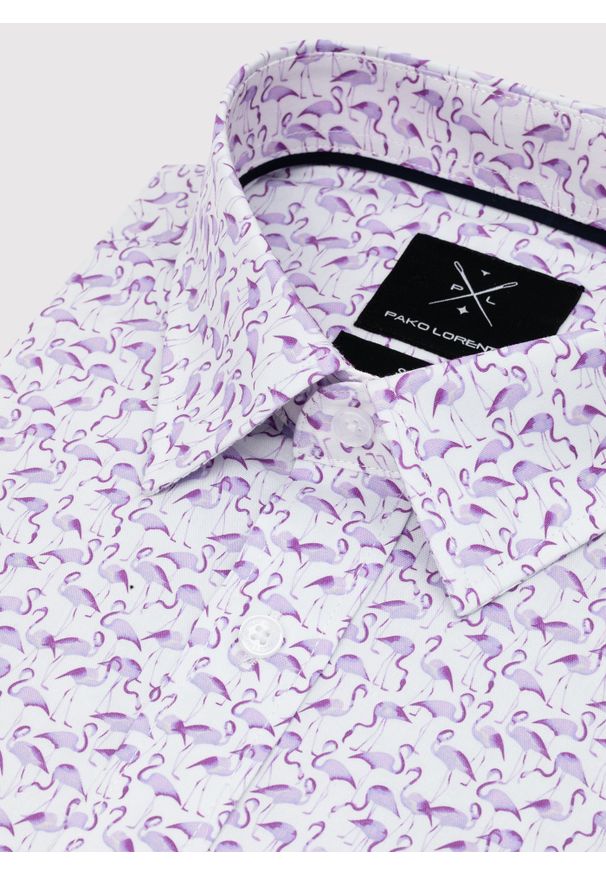Pako Lorente - PAKO LORENTE – Koszula męska z zwierzęcym wzorem. Materiał: bawełna, elastan. Długość rękawa: długi rękaw. Długość: długie. Wzór: motyw zwierzęcy