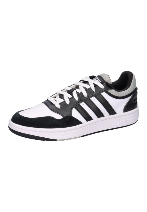 Adidas - Buty do chodzenia męskie adidas Hoops 3.0. Kolor: biały, wielokolorowy, czarny. Materiał: syntetyk, skóra. Sport: turystyka piesza