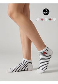 Sinsay - Prążkowane skarpetki 5 pack - wielobarwny. Materiał: prążkowany #1