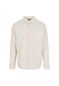 Koszula Urban Classics corduroy. Kolor: biały. Materiał: materiał. Styl: elegancki #1