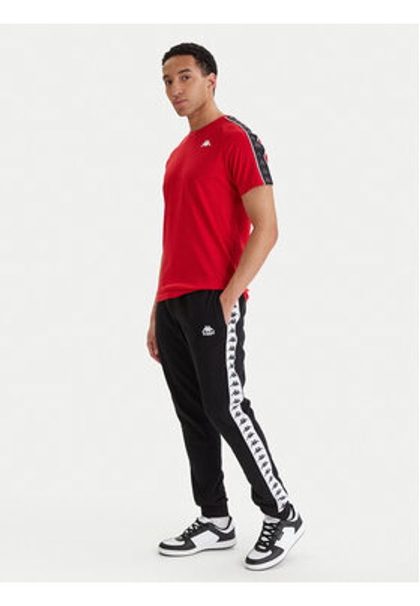 Kappa T-Shirt Banda Coen 303UV10 Czerwony Slim Fit. Kolor: czerwony. Materiał: bawełna