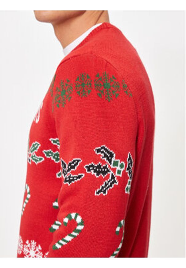 Only & Sons Sweter Xmas 22031171 Czerwony Regular Fit. Kolor: czerwony. Materiał: syntetyk