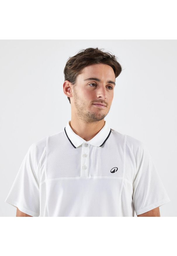 KUIKMA - Koszulka polo do tenisa męska Artengo Dry. Typ kołnierza: polo. Kolor: wielokolorowy, biały, czarny. Materiał: materiał, elastan. Sport: tenis