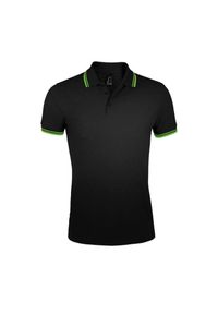 SOL'S - Męska Koszulka Polo Pasadena. Typ kołnierza: polo. Kolor: żółty, czarny, wielokolorowy, zielony #1
