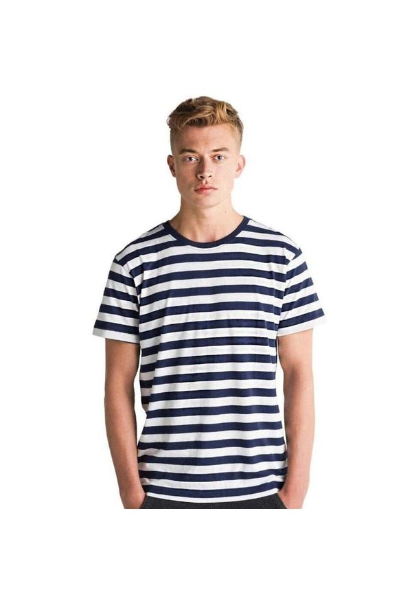 MANTIS - Męska Koszulka W Paski. Kolor: niebieski, wielokolorowy, biały. Wzór: paski. Sport: turystyka piesza