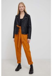 Pepe Jeans ramoneska Fania damska kolor czarny przejściowa. Kolor: czarny. Styl: klasyczny #3