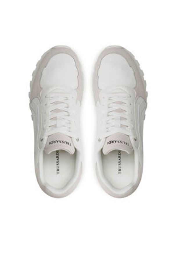 Trussardi Jeans - Trussardi Sneakersy 77A00488 Biały. Kolor: biały. Materiał: materiał
