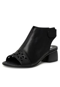 Remonte Sandały R8772-00 Czarny. Kolor: czarny. Materiał: skóra