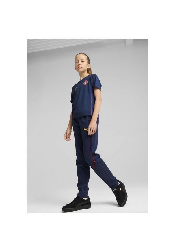 Puma - Młodzieżowe spodnie Portugalia Casuals PUMA Persian Blue Sunny Yellow. Kolor: żółty, wielokolorowy, niebieski