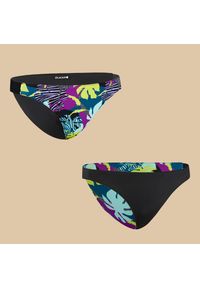 OLAIAN - Dół kostiumu kąpielowego surfingowego dla dzieci Olaian 500 Bella dwustronny. Kolor: czarny. Materiał: materiał, elastan, poliamid #1