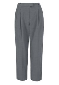 Volcano - Materiałowe spodnie casual R-TERA. Okazja: na co dzień. Kolor: szary. Materiał: materiał. Styl: casual #1