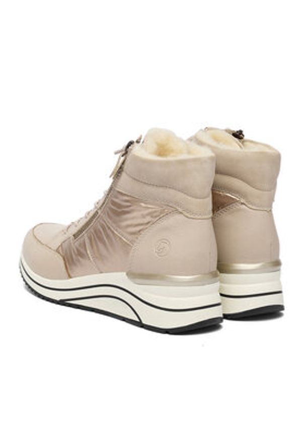 Remonte Trzewiki CEO-D0T72-60 Beżowy. Kolor: beżowy. Materiał: skóra