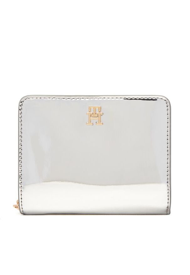 TOMMY HILFIGER - Mały Portfel Damski Tommy Hilfiger. Kolor: srebrny