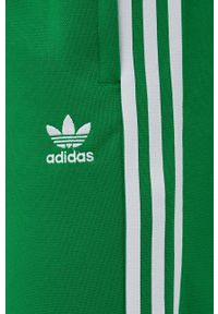 adidas Originals spodnie dresowe Adicolor kolor zielony z aplikacją. Kolor: zielony. Materiał: dresówka. Wzór: aplikacja #3