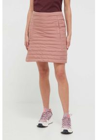 Jack Wolfskin spódnica sportowa Iceguard kolor różowy mini prosta. Kolor: różowy. Materiał: włókno, puch, materiał. Styl: sportowy