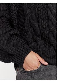 Wrangler Sweter 112342773 Czarny Regular Fit. Kolor: czarny. Materiał: syntetyk