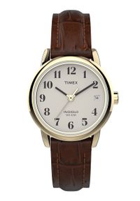 Timex zegarek T20071 Easy Reader damski kolor złoty. Kolor: złoty. Materiał: skóra, materiał
