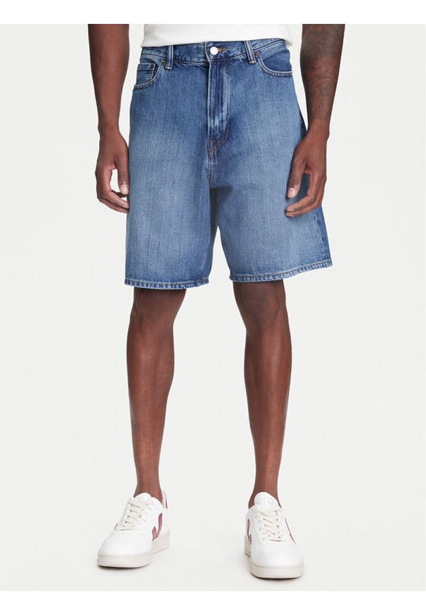 GAP - Gap Szorty jeansowe 781610-00 Niebieski Loose Fit. Kolor: niebieski. Materiał: lyocell