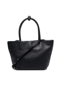 TOMMY HILFIGER - Tommy Hilfiger Torebka Th Marina Bucket Leather AW0AW18739 Czarny. Kolor: czarny. Materiał: skórzane #5