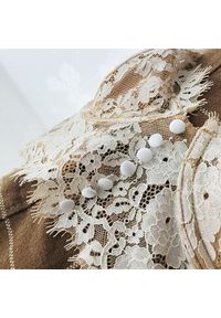 Intica - Braletka koronkowa usztywniana na co dzień Eudoxia. Kolor: czarny. Materiał: koronka. Wzór: koronka #11