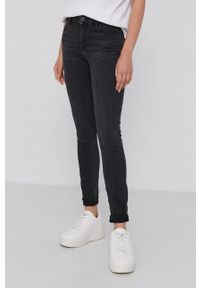 Wrangler jeansy SKINNY SOFT NIGHTS damskie high waist. Stan: podwyższony. Kolor: czarny #1