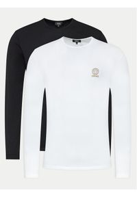 VERSACE - Versace Komplet 2 longsleeve AU10197 Kolorowy Slim Fit. Materiał: bawełna. Długość rękawa: długi rękaw. Wzór: kolorowy