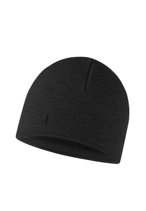 Buff - Czapka z wełny merino o strukturze polaru. Kolor: czarny. Materiał: wełna, polar. Styl: sportowy