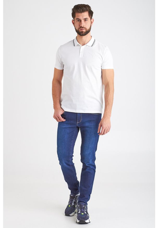 Trussardi Jeans - POLO trussardi jeans. Typ kołnierza: polo. Wzór: jednolity, nadruk. Styl: sportowy