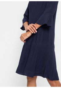 Sukienka, rękawy 3/4 bonprix ciemnoniebieski. Kolor: niebieski #2