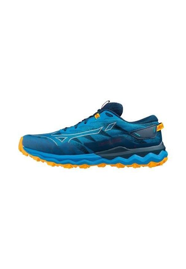Buty do biegania męskie Mizuno Wave Daichi 7. Zapięcie: sznurówki. Kolor: niebieski. Materiał: tkanina, materiał, guma, syntetyk. Szerokość cholewki: normalna. Model: Mizuno Wave