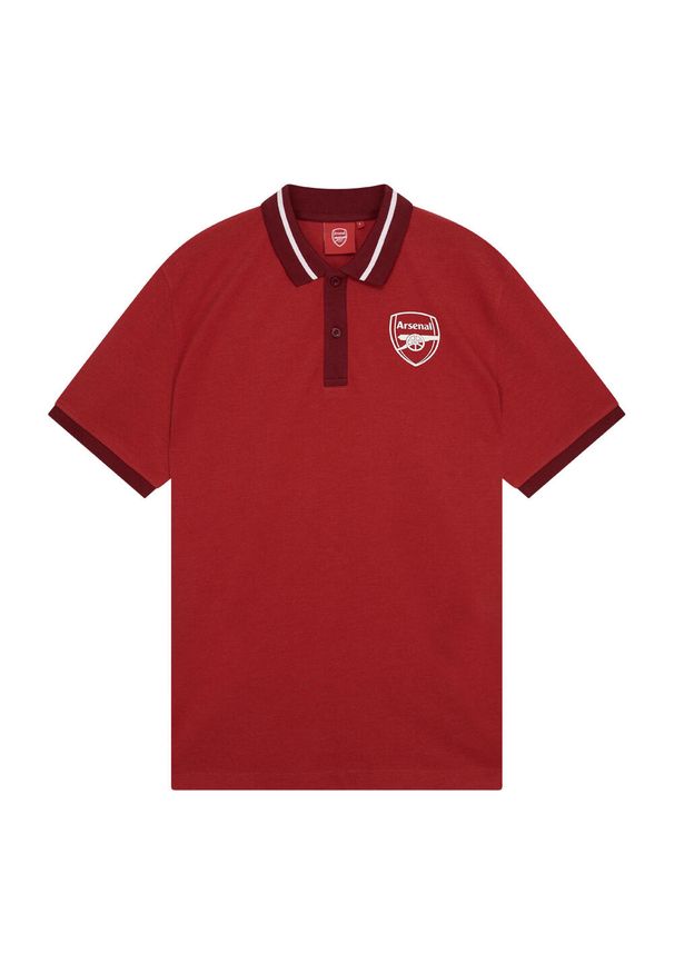 ARSENAL - Polo męskie Arsenal. Typ kołnierza: polo. Kolor: czerwony