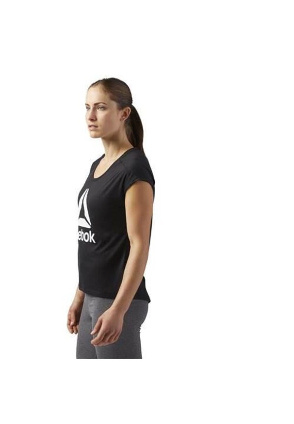 Koszulka treningowa damska Reebok Workout Ready Supremium 20. Kolor: czarny. Długość rękawa: krótki rękaw. Długość: krótkie
