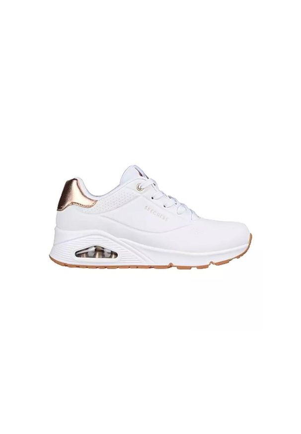 skechers - Buty do chodzenia damskie Skechers Unogolden Air. Kolor: biały. Materiał: guma, syntetyk, tkanina, materiał. Model: Skechers Sport. Sport: turystyka piesza