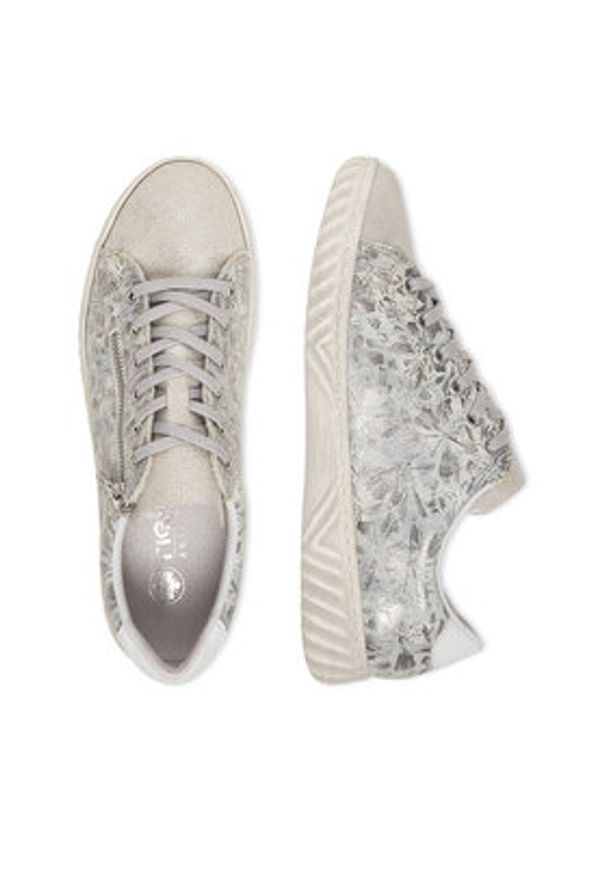 Rieker Sneakersy N0900-90 Srebrny. Kolor: srebrny. Materiał: skóra, nubuk