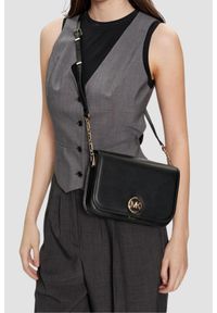 Michael Kors - MICHAEL KORS Czarna torebka MD CHN MSGR. Kolor: czarny. Materiał: skórzane. Styl: elegancki #3