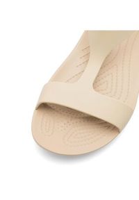 Crocs Sandały SERENA SANDAL 205469-212 Beżowy. Kolor: beżowy. Materiał: guma #7