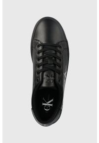 Calvin Klein Jeans sneakersy skórzane CLASSIC CUPSOLE LACEUP LOW LTH kolor czarny YM0YM00491. Nosek buta: okrągły. Zapięcie: sznurówki. Kolor: czarny. Materiał: skóra #4
