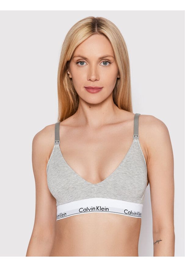 Calvin Klein Underwear Biustonosz do karmienia 000QF6218E Szary. Kolor: szary. Materiał: bawełna