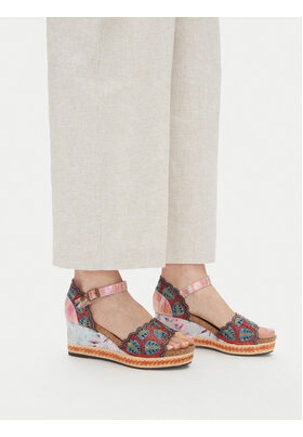 Laura Vita Espadryle Facyo 86 Kolorowy. Materiał: skóra. Wzór: kolorowy