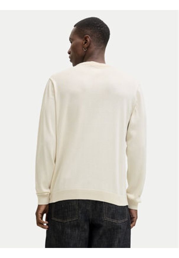 Jack & Jones Sweter Holiday 12287994 Beżowy Relaxed Fit. Kolor: beżowy. Materiał: bawełna
