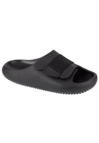 Klapki Crocs Mellow Luxe Recovery Slide 209413-001 czarne. Okazja: na spacer, na plażę, na co dzień. Kolor: czarny. Materiał: materiał. Styl: casual #1