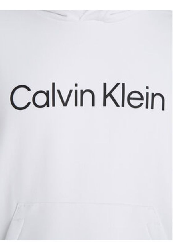 Calvin Klein Bluza Hero K10K111345 Biały Regular Fit. Kolor: biały. Materiał: bawełna