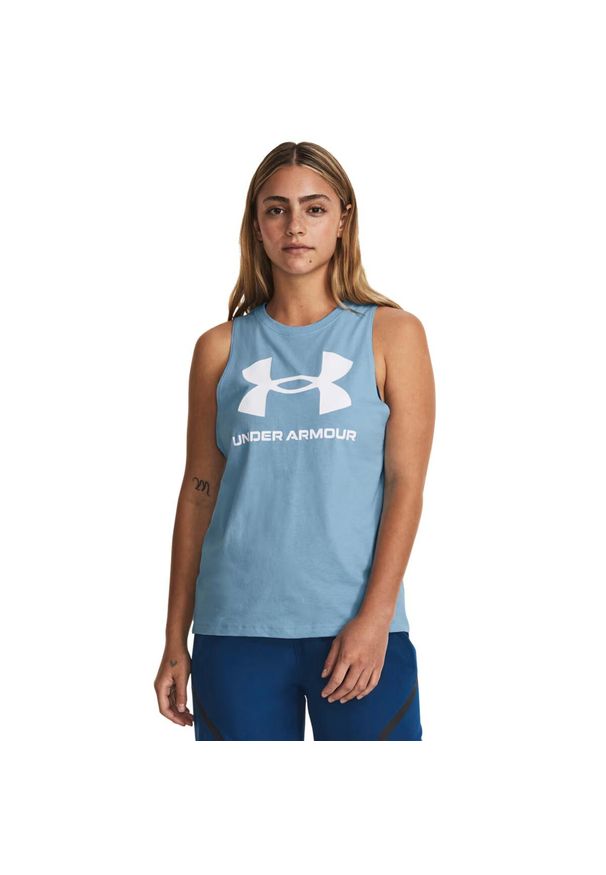 Koszulka damska treningowa bez rękawów Under Armour 1356297. Kolor: niebieski. Długość rękawa: bez rękawów